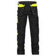 Dassy Shanghai Arbeitshose mit Holstertaschen und Stretch schwarz-neongelb