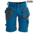 DASSY® TRIX MULTITASCHEN-SHORT MIT STRETCH azurblau grau