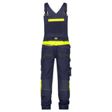 Dassy Ulsan Arbeitslatzhose mit Stretch nachtblau-neongelb