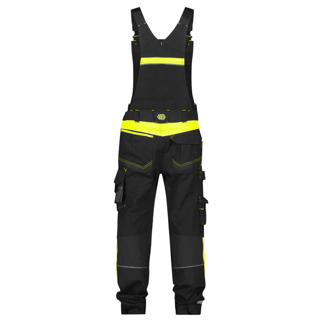 Dassy Ulsan Arbeitslatzhose mit Stretch schwarz-neongelb
