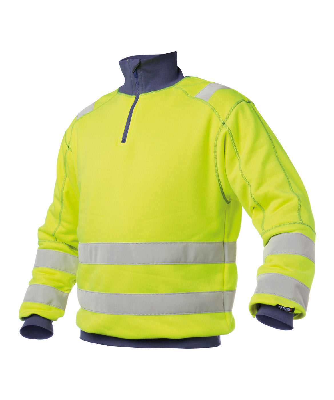 DASSY® Denver Warnschutz Sweatshirt neongelb/dunkelblau