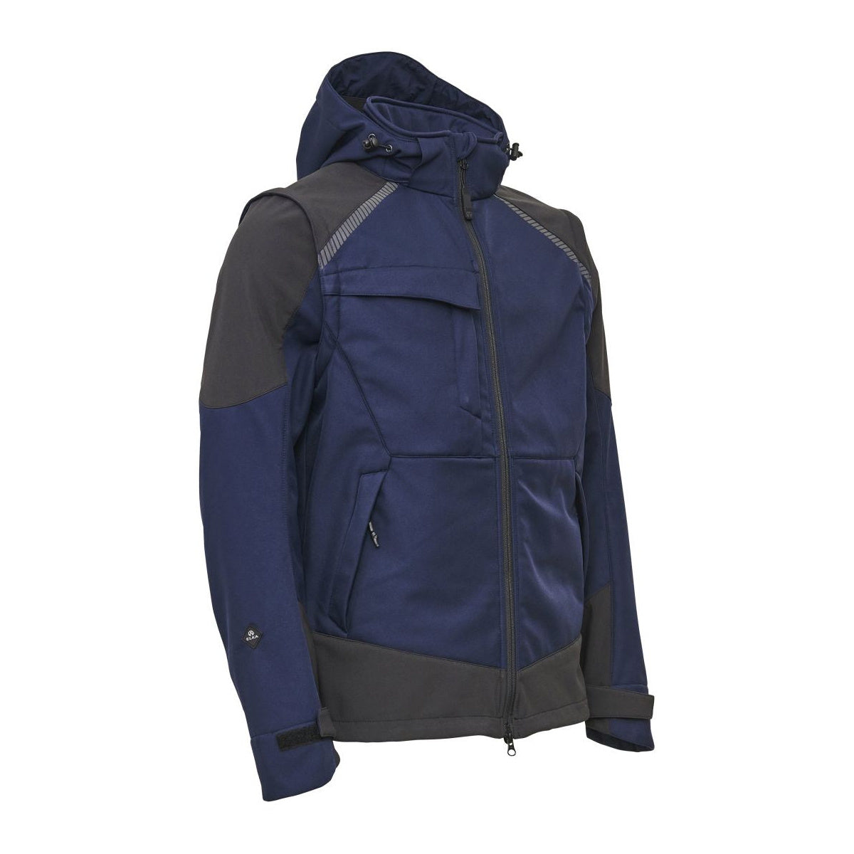ELKA Working Xtreme 117300 Softshelljacke Marine/Schwarz – Vorderansicht