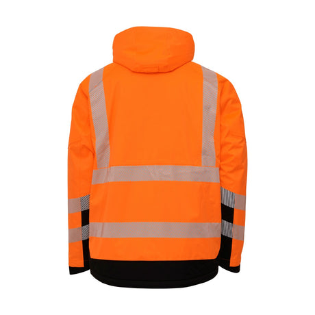 ELKA 186100R Visible Xtreme Warnschutz-Winterjacke Warnorange/Schwarz – Rückansicht