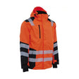 ELKA Visible Xtreme 186003R Warnschutz-Regenjacke Warnorange/Schwarz – Vorderansicht