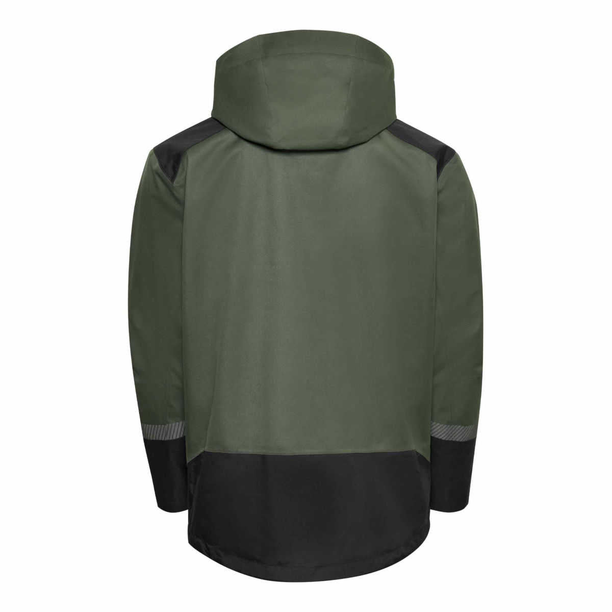 ELKA Heavy Duty Regenjacke Olive Schwarz Rückansicht