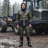 ELKA Working Xtreme 186002 wasserdichte Arbeitsjacke Olive Schwarz