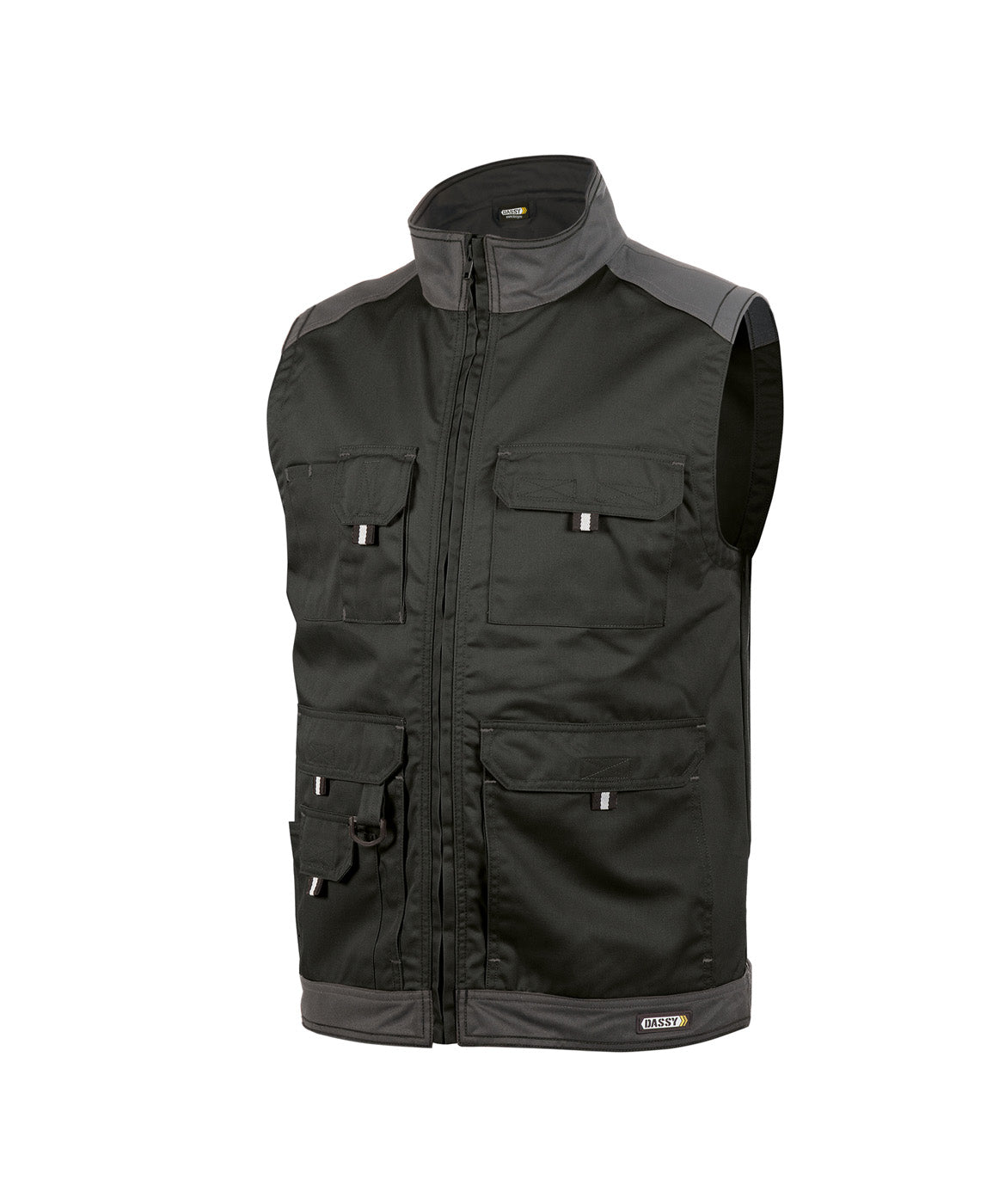 DASSY® Faro Zweifarbige Sommerweste schwarz/zementgrau