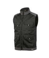 DASSY® Faro Zweifarbige Sommerweste schwarz/zementgrau