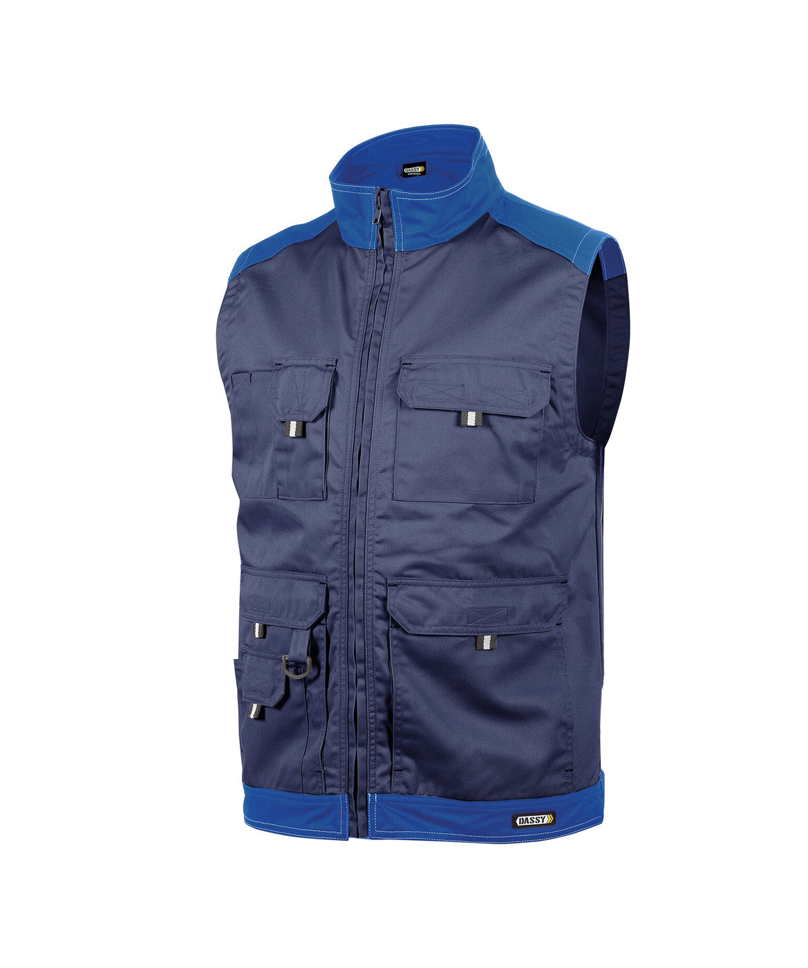 DASSY® Faro Zweifarbige Sommerweste dunkelblau/kornblau