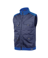 DASSY® Faro Zweifarbige Sommerweste dunkelblau/kornblau