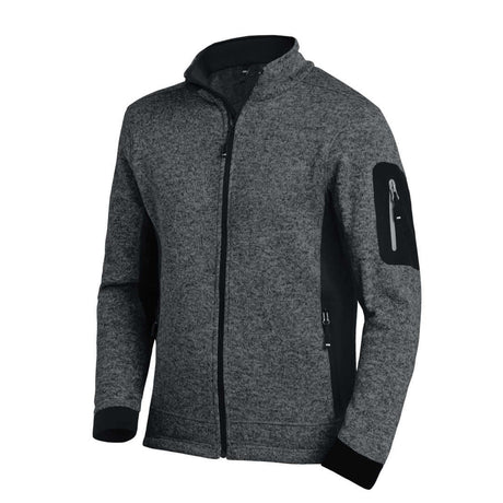 FHB Christoph Strickfleecejacke anthrazit-schwarz