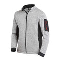 FHB Christoph Strickfleecejacke grau-schwarz
