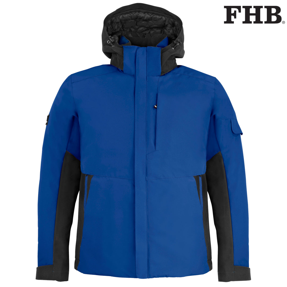 FHB GEORG Arbeitsjacke Primaloft Winterjacke royalblau schwarz