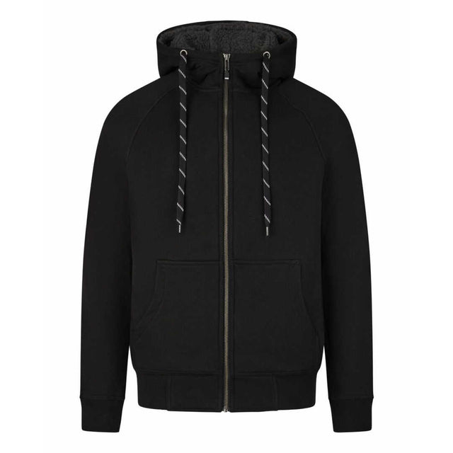 FHB JÖRG Sweatjacke schwarz – Arbeitsjacke mit Webpelzfutter