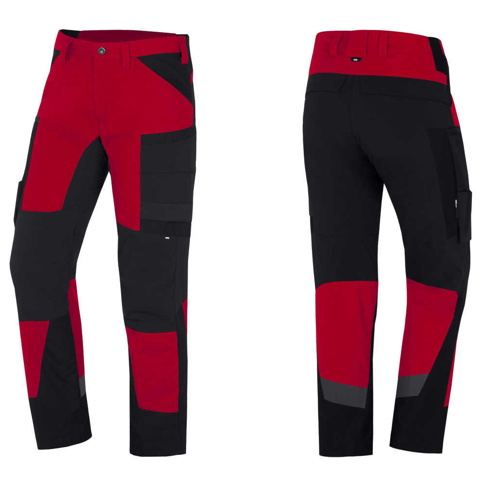 FHB Arbeitshose Mio rot schwarz