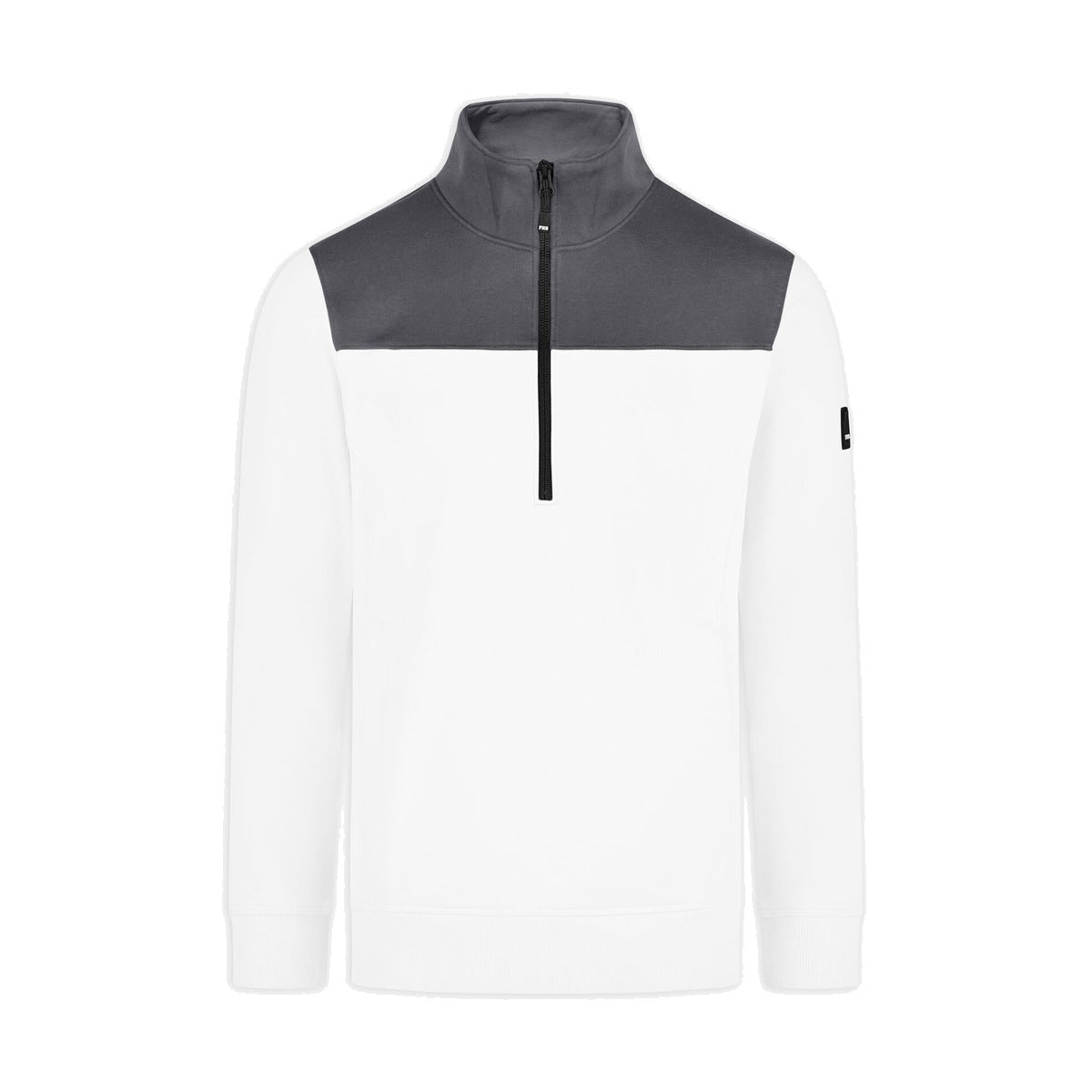 FHB ROB 821120 Zip-Sweatshirt Weiß-Anthrazit – Vorderansicht
