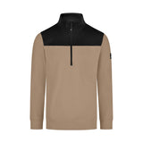 FHB ROB 821120 Zip-Sweatshirt Beige-Schwarz – Vorderansicht