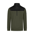 FHB ROB 821120 Zip-Sweatshirt Oliv-Schwarz – Vorderansicht