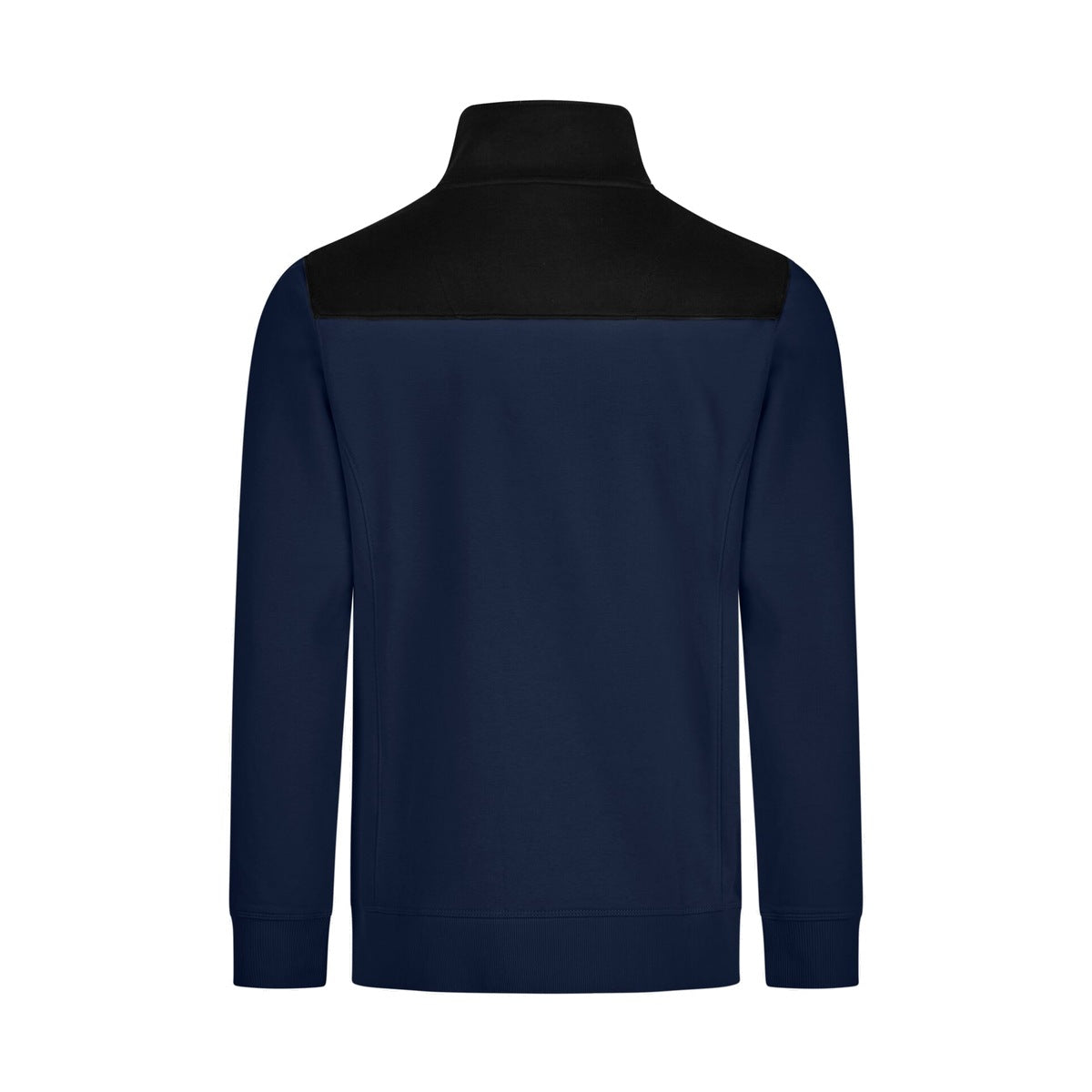 FHB ROB 821120 Zip-Sweatshirt Marine-Schwarz – Rückansicht
