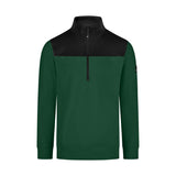 FHB ROB 821120 Zip-Sweatshirt Grün-Schwarz – Vorderansicht