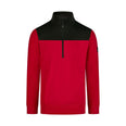 FHB ROB 821120 Zip-Sweatshirt Rot-Schwarz – Vorderansicht