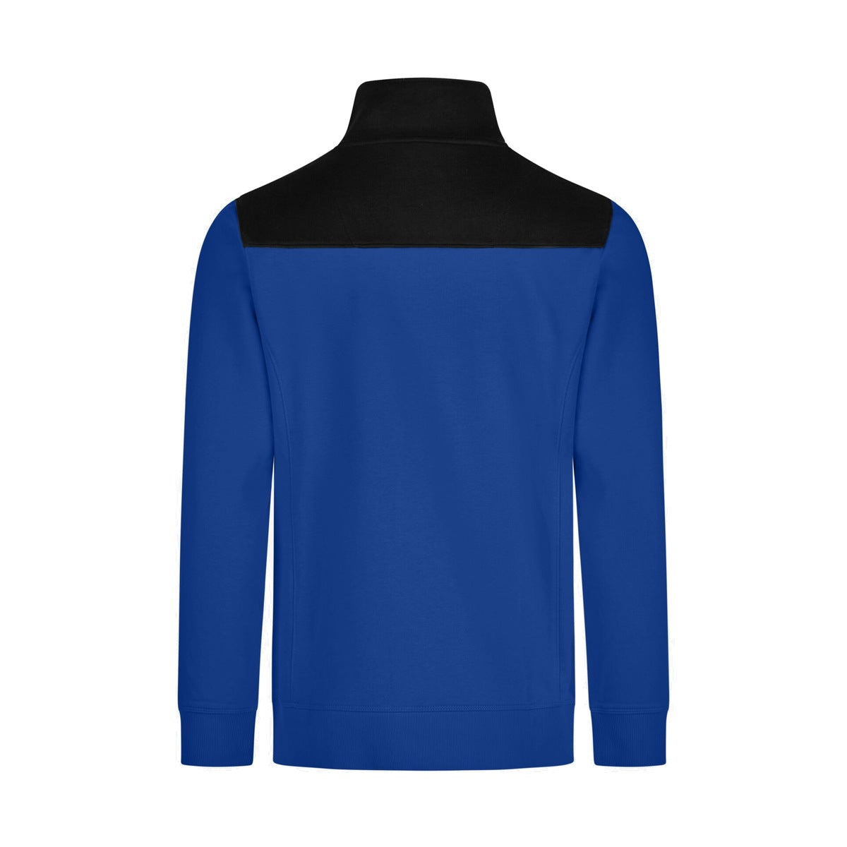 FHB ROB 821120 Zip-Sweatshirt Royalblau-Schwarz – Rückansicht