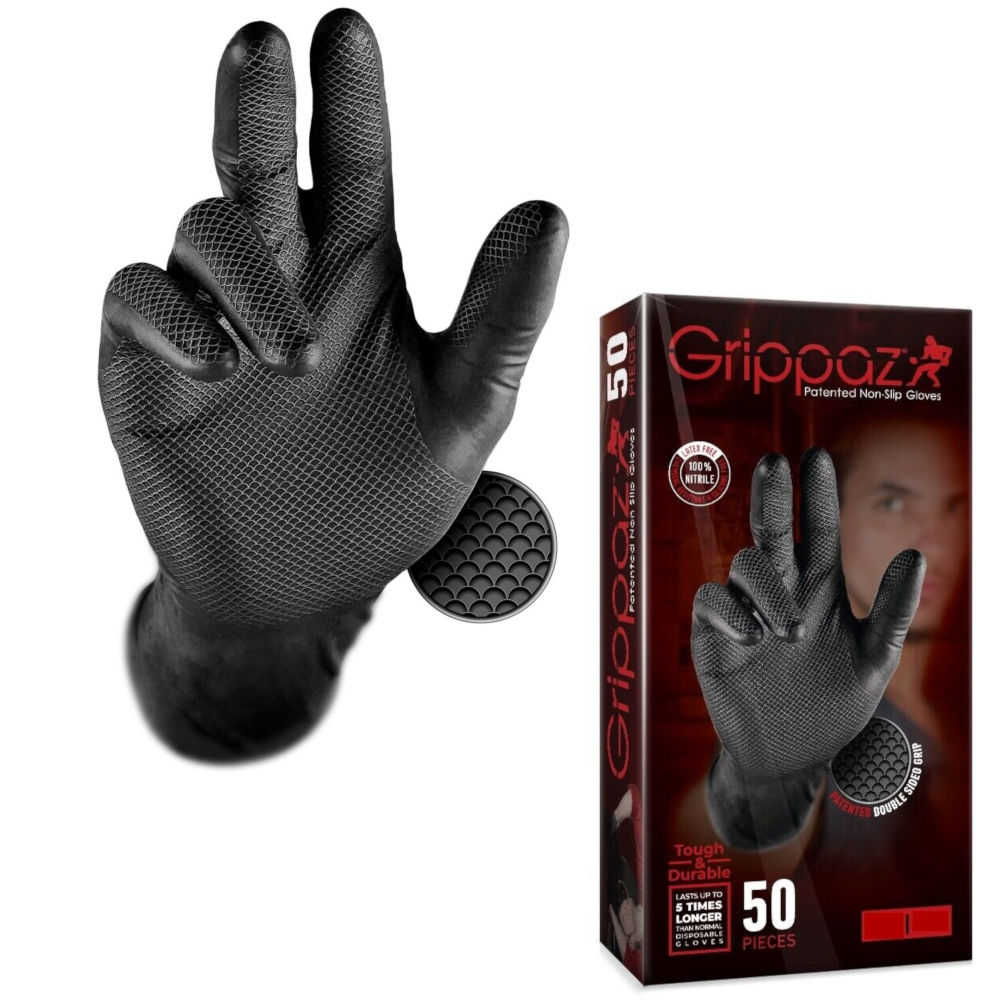 nitril handschuhe grip Grippaz Handschuhe Nitril schwarz 246 – berufsbekleidung-schroeter