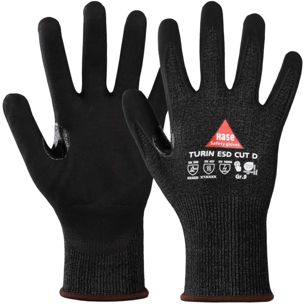 Hase Turin ESD Schnittschutzhandschuh Klasse D antistatisch