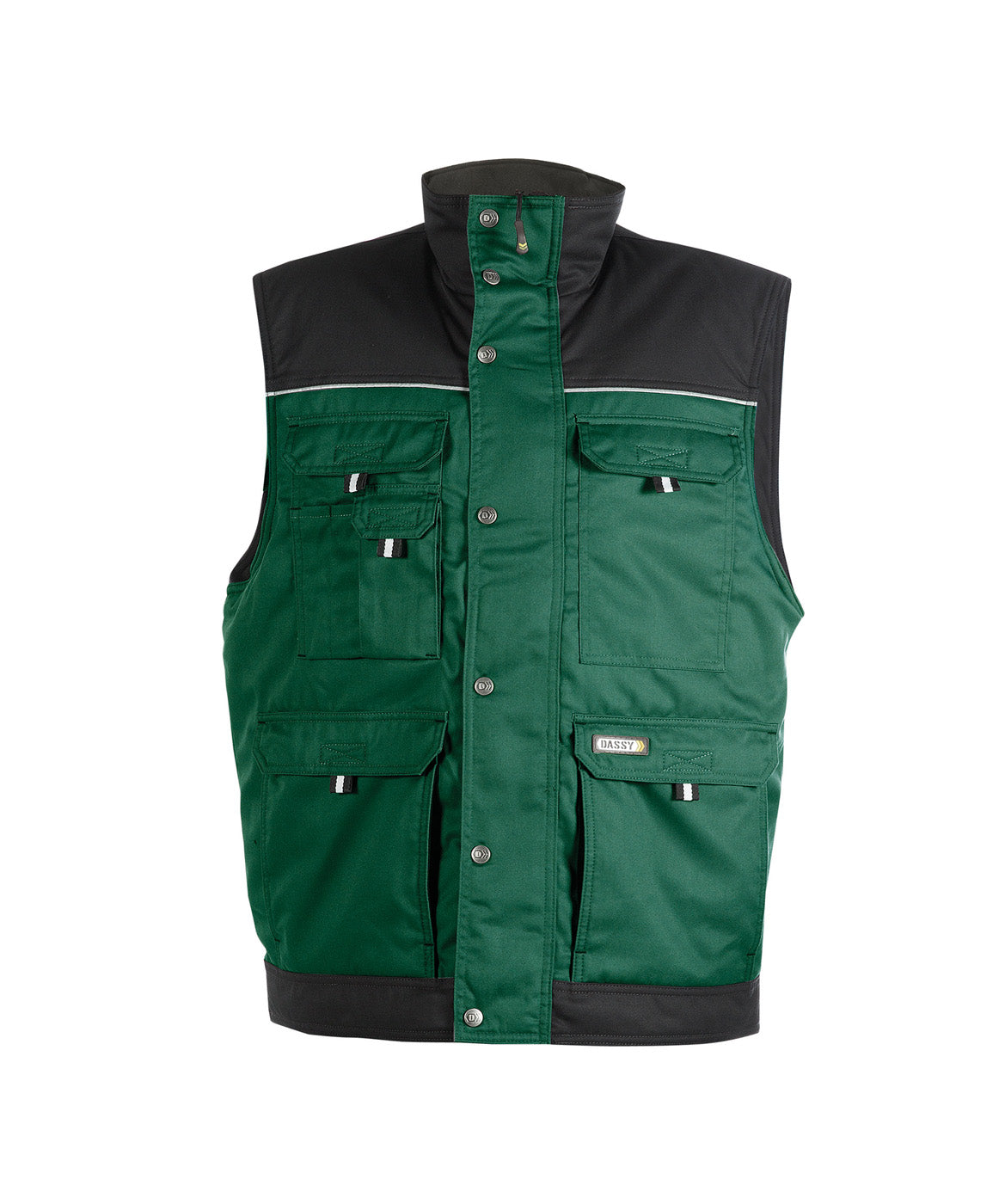 DASSY® Hulst Zweifarbige Weste flaschengrün/schwarz