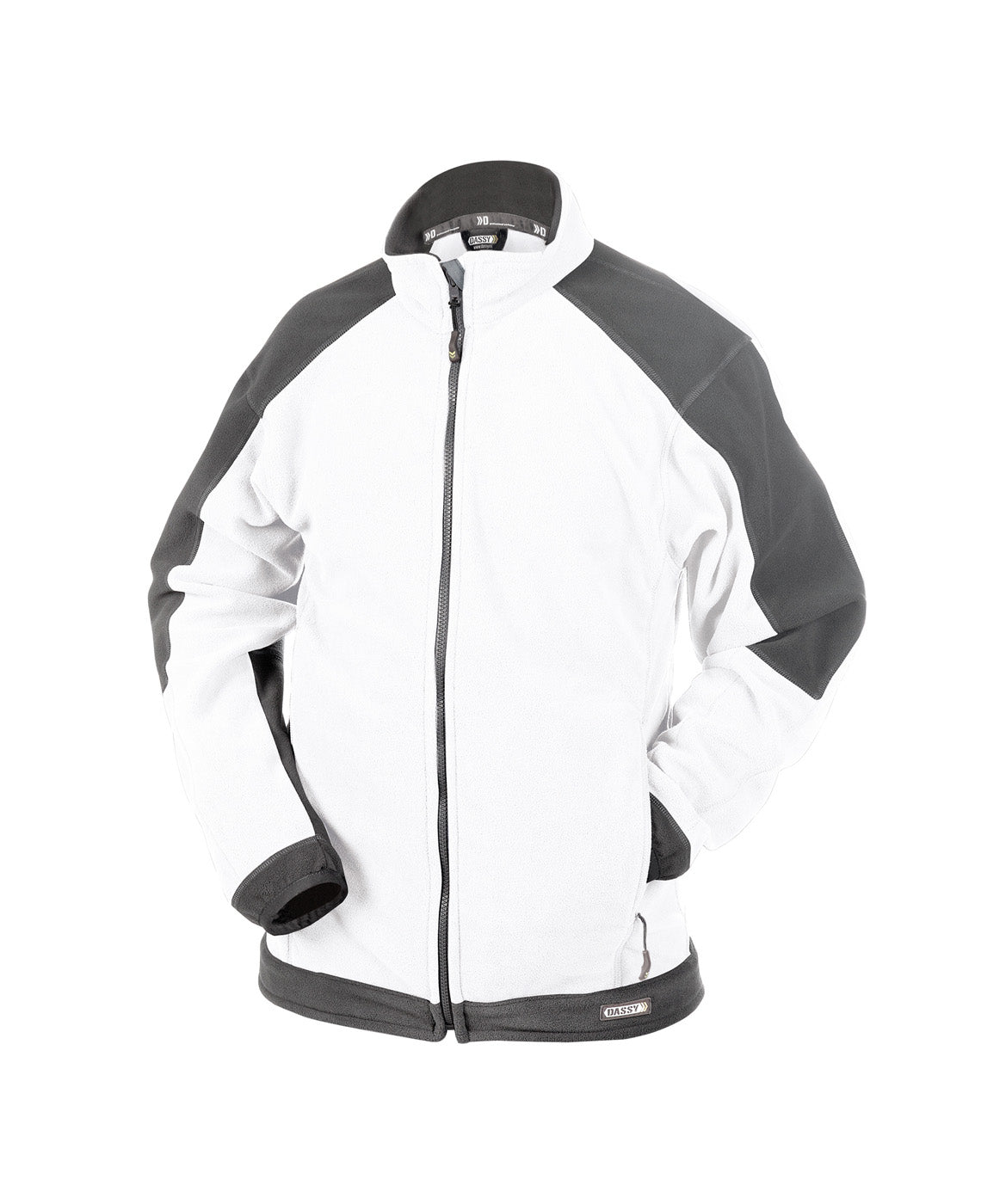 DASSY® Kazan Zweifarbige Fleecejacke weiß/zementgrau