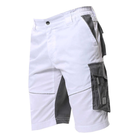 Kurze Malerhose Herren weiss-grau