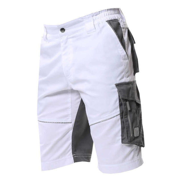 Kurze Malerhose Herren weiss-grau