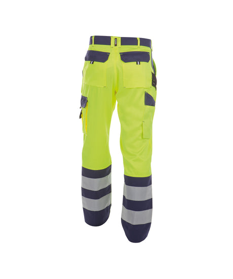DASSY® Lancaster Warnschutz Bundhose neongelb/dunkelblau