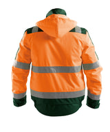 DASSY Lima Warnschutz Winterjacke neonorange/flaschengrün