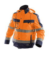 DASSY Lima Warnschutz Winterjacke neonorange/dunkelblau