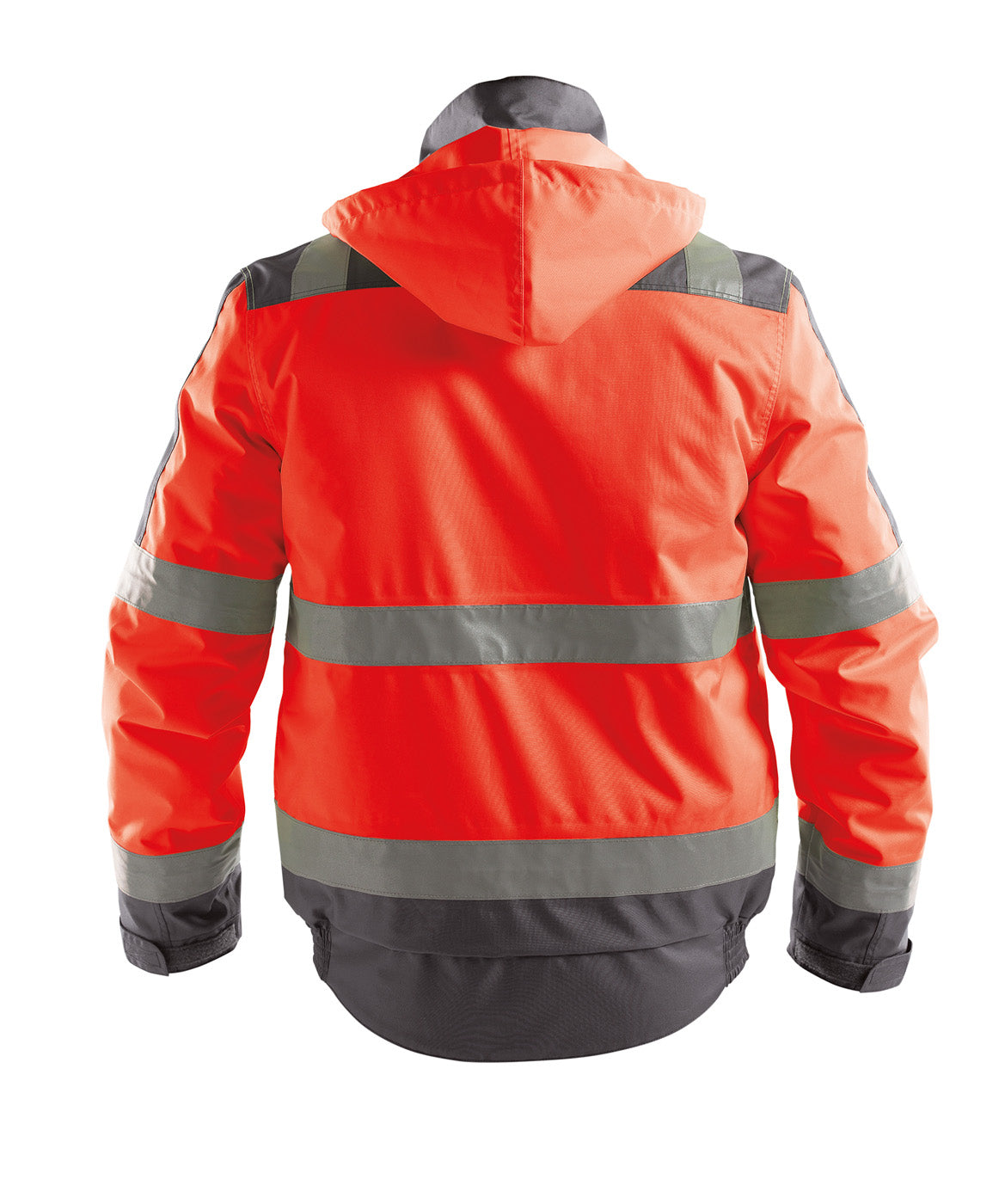 DASSY Lima Warnschutz Winterjacke neonrot/zementgrau