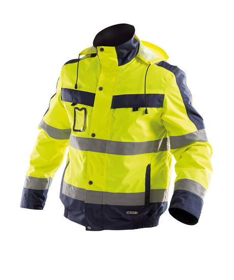 DASSY Lima Warnschutz Winterjacke neongelb/dunkelblau