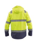 DASSY® Malaga Warnschutz softshell-Jacke neongelb/dunkelblau