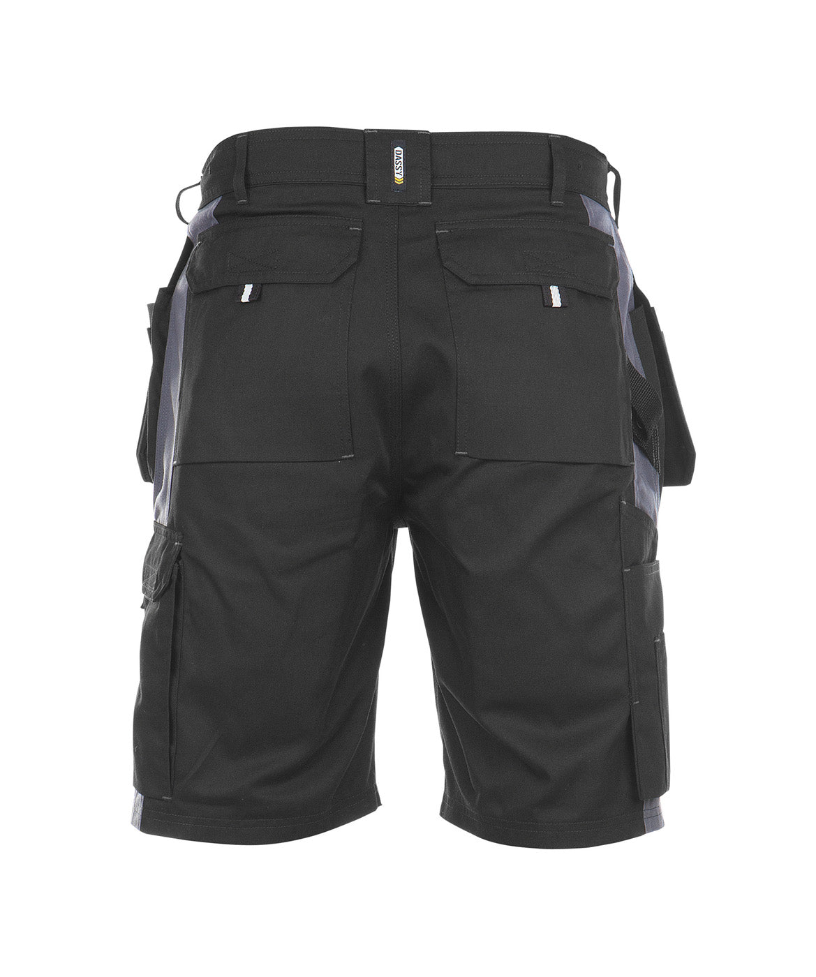 DASSY® Monza Zweifarbige Multitaschen-Short schwarz/zementgrau