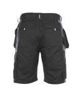 DASSY® Monza Zweifarbige Multitaschen-Short schwarz/zementgrau