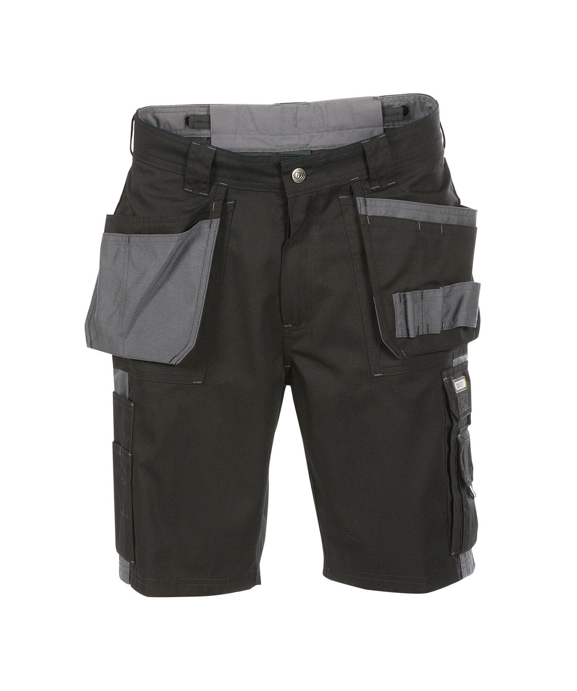 DASSY® Monza Zweifarbige Multitaschen-Short schwarz/zementgrau
