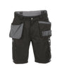 DASSY® Monza Zweifarbige Multitaschen-Short schwarz/zementgrau