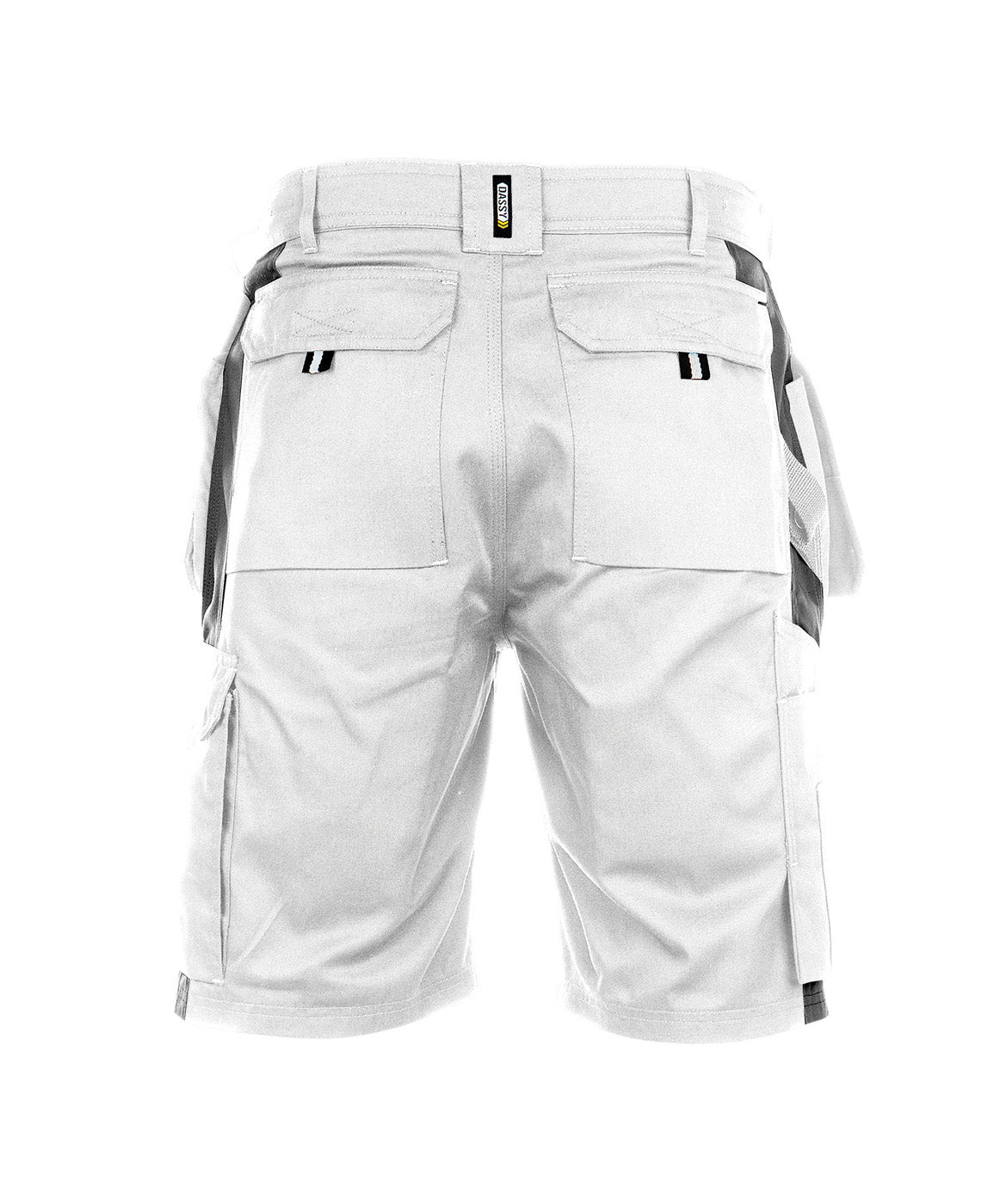 DASSY® Monza Zweifarbige Multitaschen-Short weiß/zementgrau