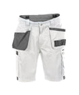 DASSY® Monza Zweifarbige Multitaschen-Short weiß/zementgrau