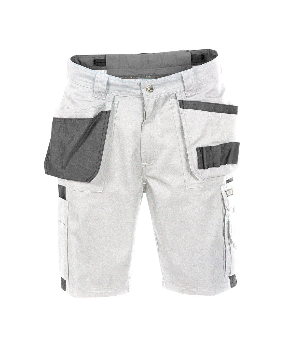 DASSY® Monza Zweifarbige Multitaschen-Short weiß/zementgrau