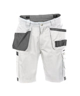 DASSY® Monza Zweifarbige Multitaschen-Short weiß/zementgrau