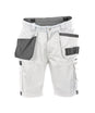 DASSY® Monza Zweifarbige Multitaschen-Short weiß/zementgrau