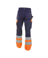 DASSY® Omaha Warnschutz Bundhose dunkelblau/neonorange