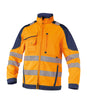 DASSY® Orlando Warnschutz Arbeitsjacke neonorange/dunkelblau