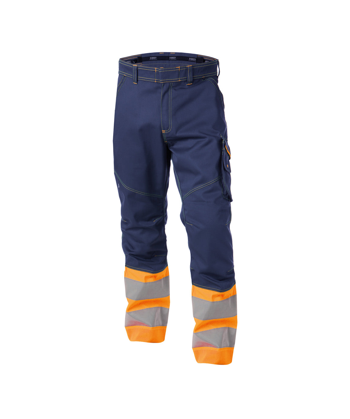 DASSY® Phoenix Warnschutz Bundhose dunkelblau/neonorange